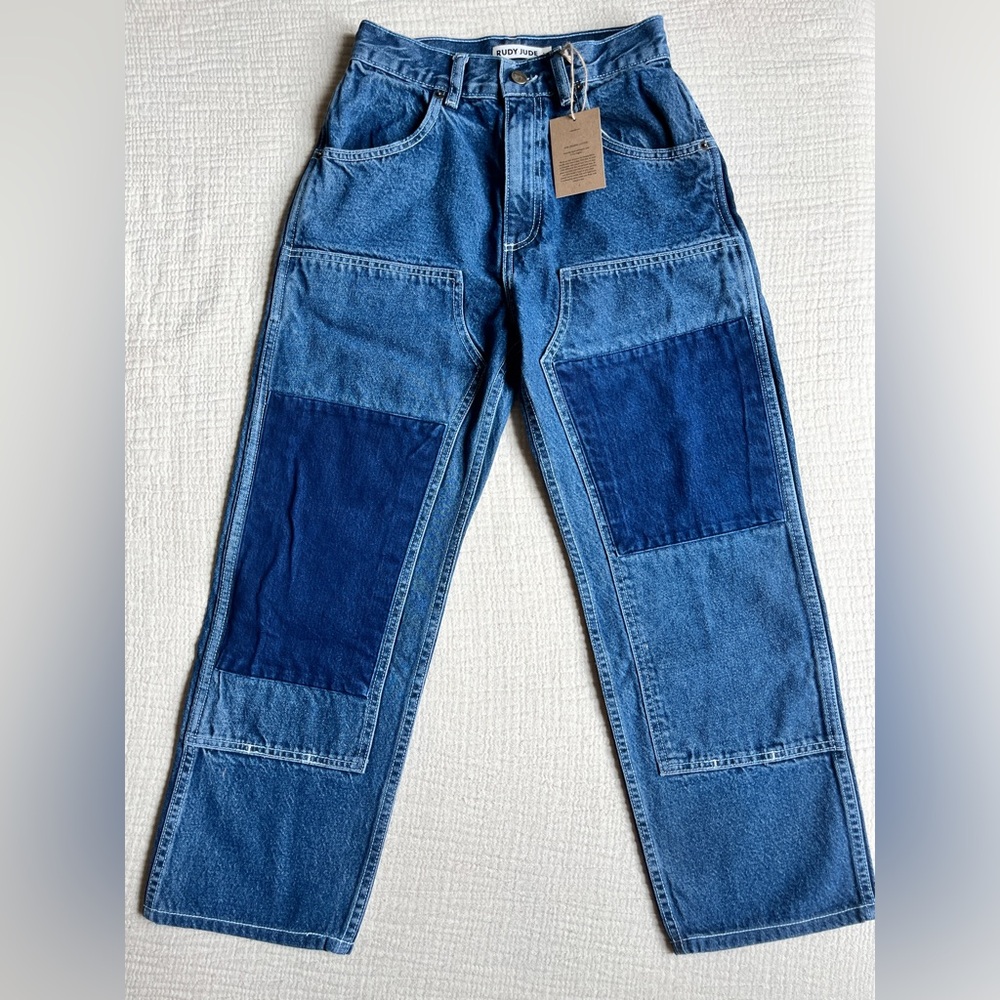 Sold // Rudy Jude Adult Patchwork Denim Utilities - Picture 3 of 4